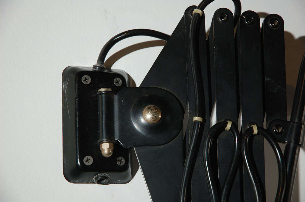 Black Painted Metal Scissor Wall Lamp 2