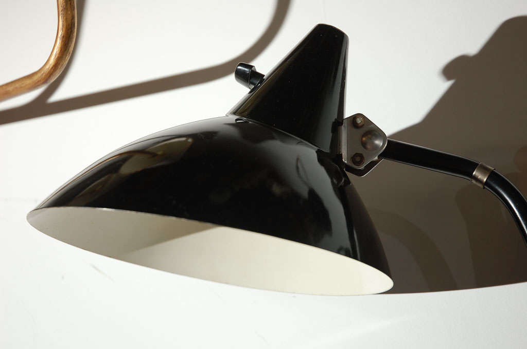 Black Painted Metal Scissor Wall Lamp 3