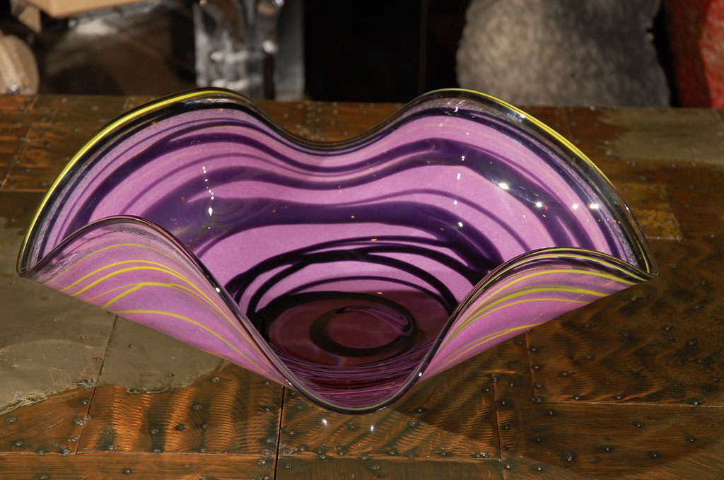 American 1960's Sculptural Glass Bowl