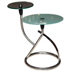 Circa 1950s Chrome End Table