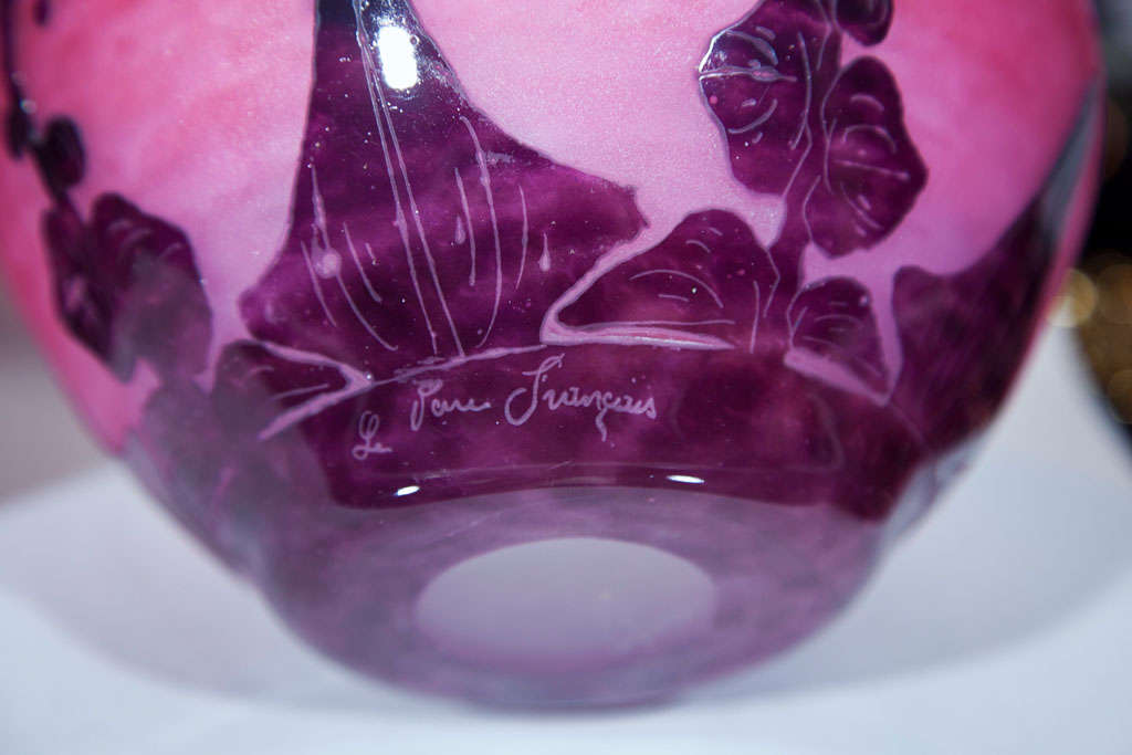 Pair Le Verre Francais Glass Vases 2