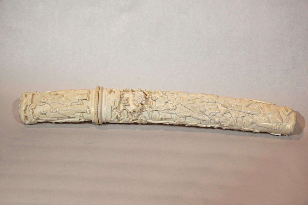 Antique Japanese Carved Ivory Tanto