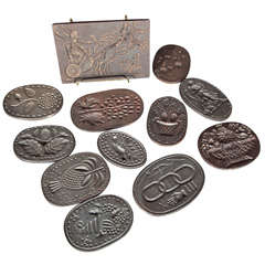 Collection of Antique Iron Cookie Molds