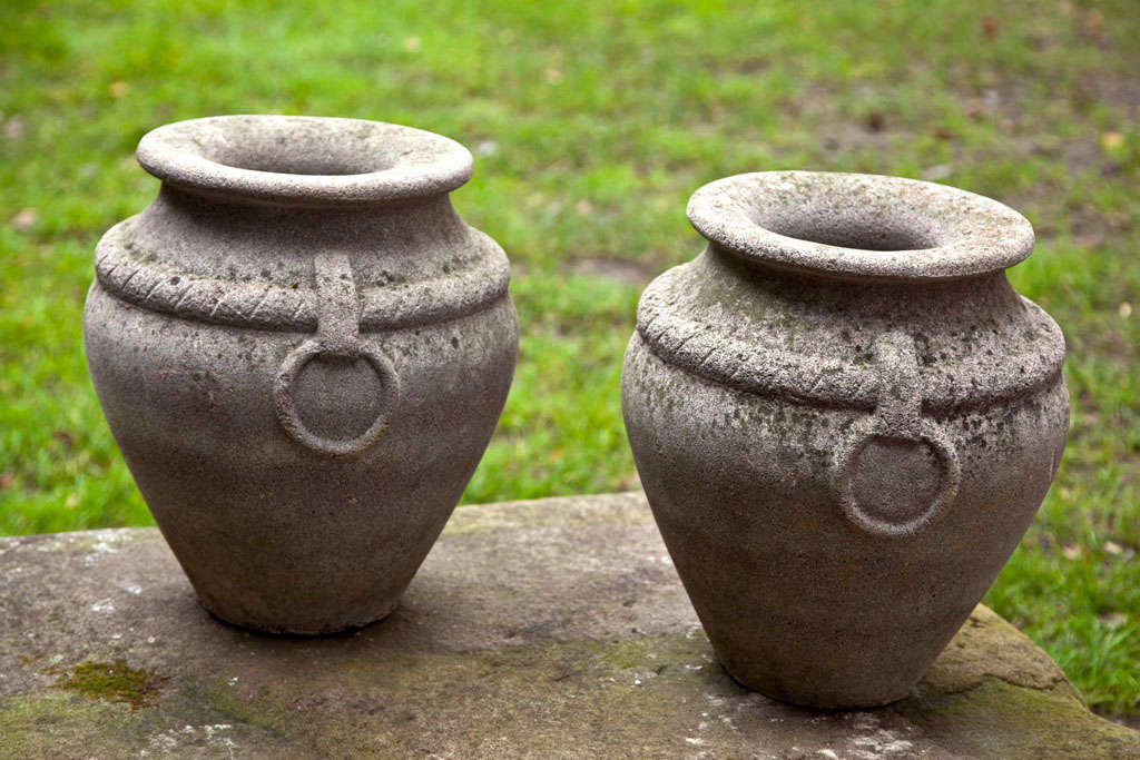 Weathered Stone Urns