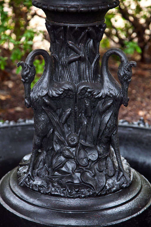 19th Century Exceptional Cast-iron Fountain and Basin