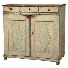 Early 19th Century Gustavian Sideboard with Diamond Detail 7