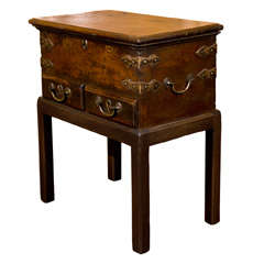 Antique English Colonial Box on Stand