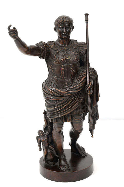 Bronze sculpture of Rome’s first Emperor, Caesar Augustus.