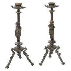 Used Bronze candlesticks by Melingue