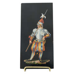 An Italian micromosaic plaque of a Vatican Swiss Guard