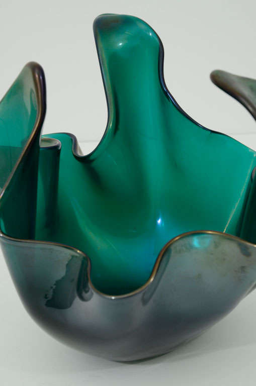 Murano glass fazzoletto (handkerchief) vase by Venini & C. For Sale 4