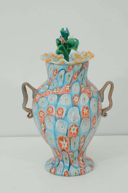 A Venetian Glass mosaic glass lamp by the I.V.R. Mazzega Co.