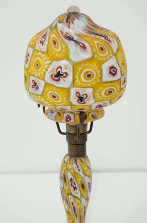 A Venetian Glass mosaic glass lamp by Fratelli Toso For Sale 5