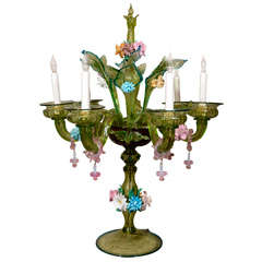 A Murano glass electrified table lamp by Salviati & C.