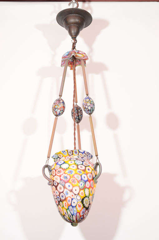 A Venetian glass chandelier by Fratelli Toso
