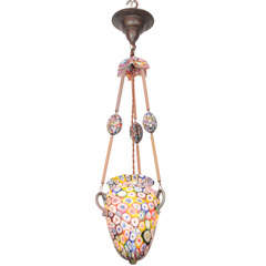 A Venetian glass chandelier by Fratelli Toso