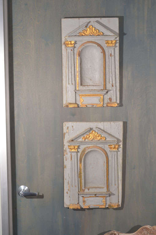 French Pair of 16th Century Late Renaissance Fragment Gilt Panels For Sale