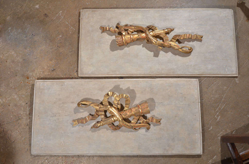 Pair of Panels with 19th C. Architectural Fragments