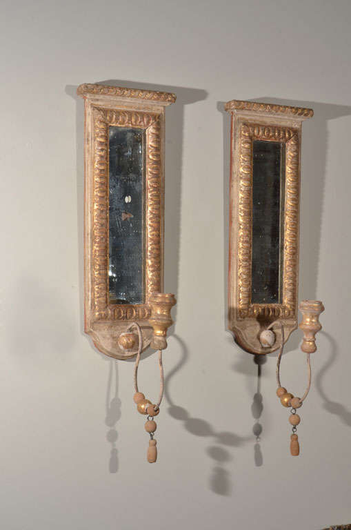 Pair of 18th C. Fragment Sconces