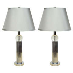 Pair of Machine Age Lamps in the Manner of  Walter Von Nesson