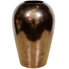 Modernist  Metallic Bronze Ceramic vase