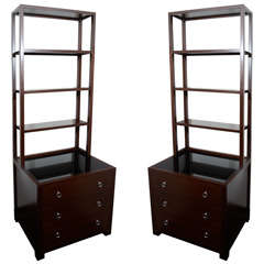 Pair of Modernist Etagere End Tables
