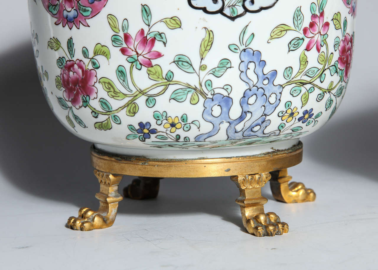 Set of Four Antique Chinese Famille Rose Porcelain Covered Compotes at