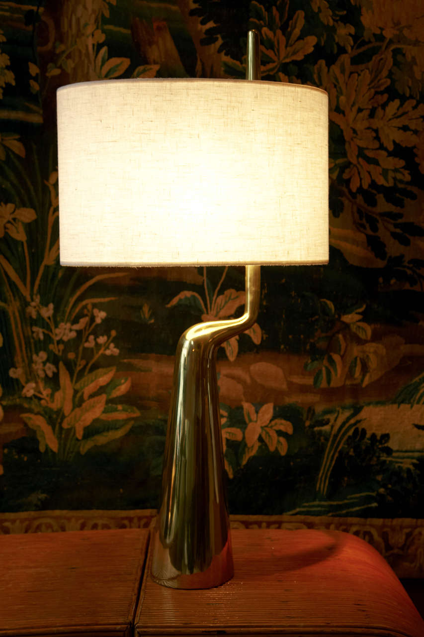 Heronn Bronze Lamp by Charles Tassin For Sale 4