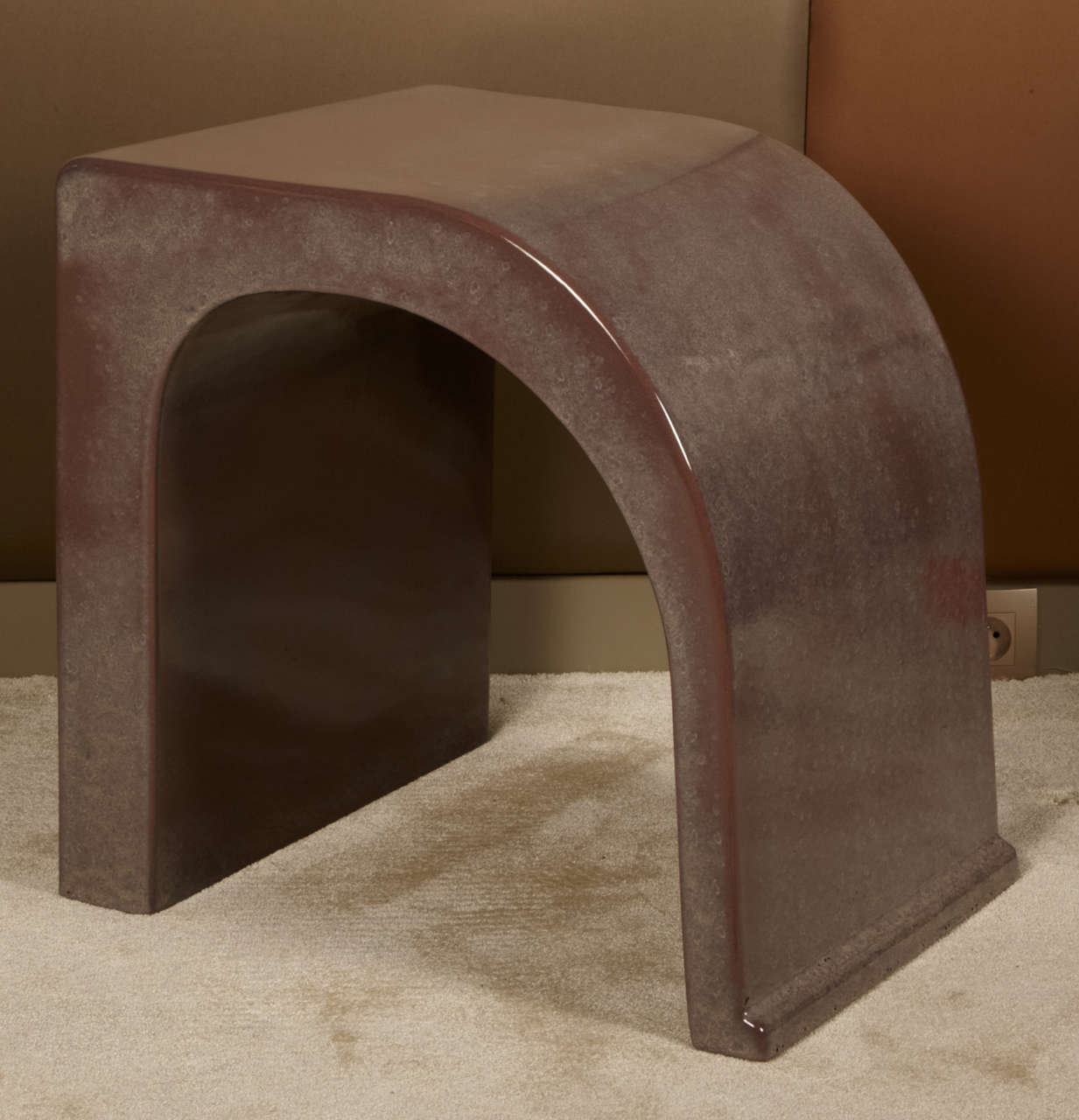 Ceramic Stool by Charles Tassin