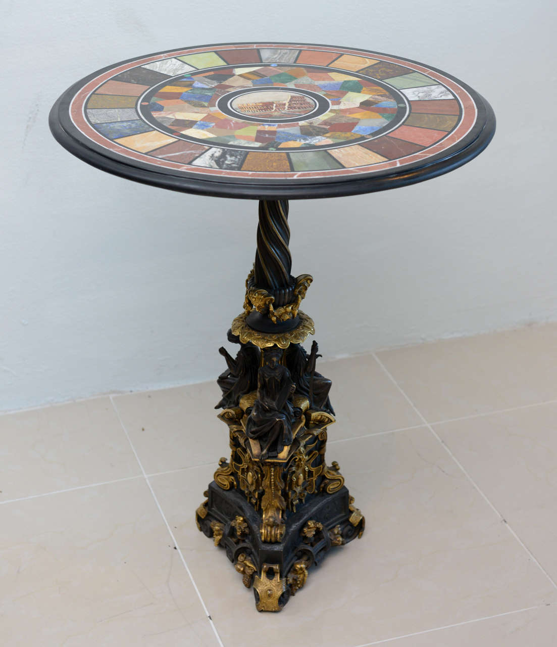 Fine Specimen Marble and Micromosaic Top Table