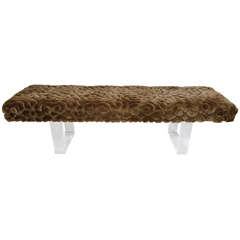 Upholstered Lucite Bench