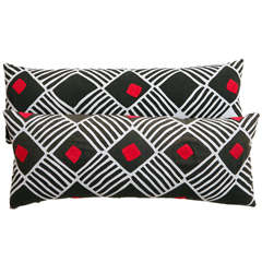 Mid Century African Applique Pillows