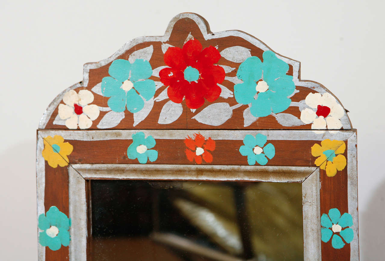 Mid-20th Century Mexican Table Top Folk Art Mirror