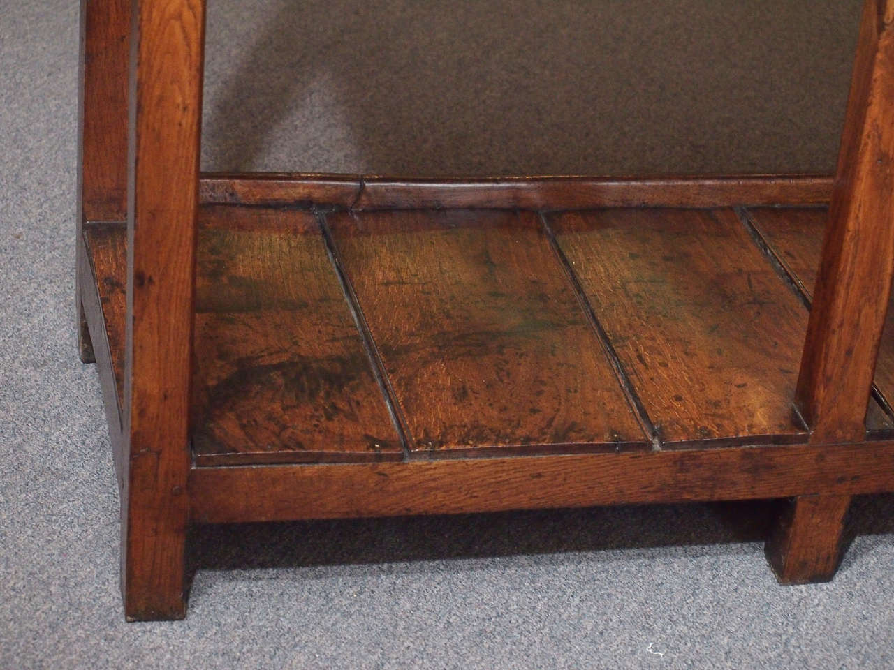 Antique English Oak South Wales Dresser Base with Potboard 2