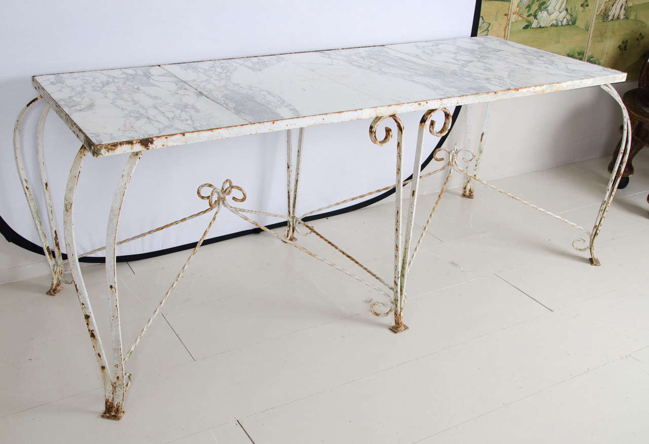 French Marble Top Side Table