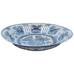 Large Chinese Blue and White Kraak Charger, Wanli