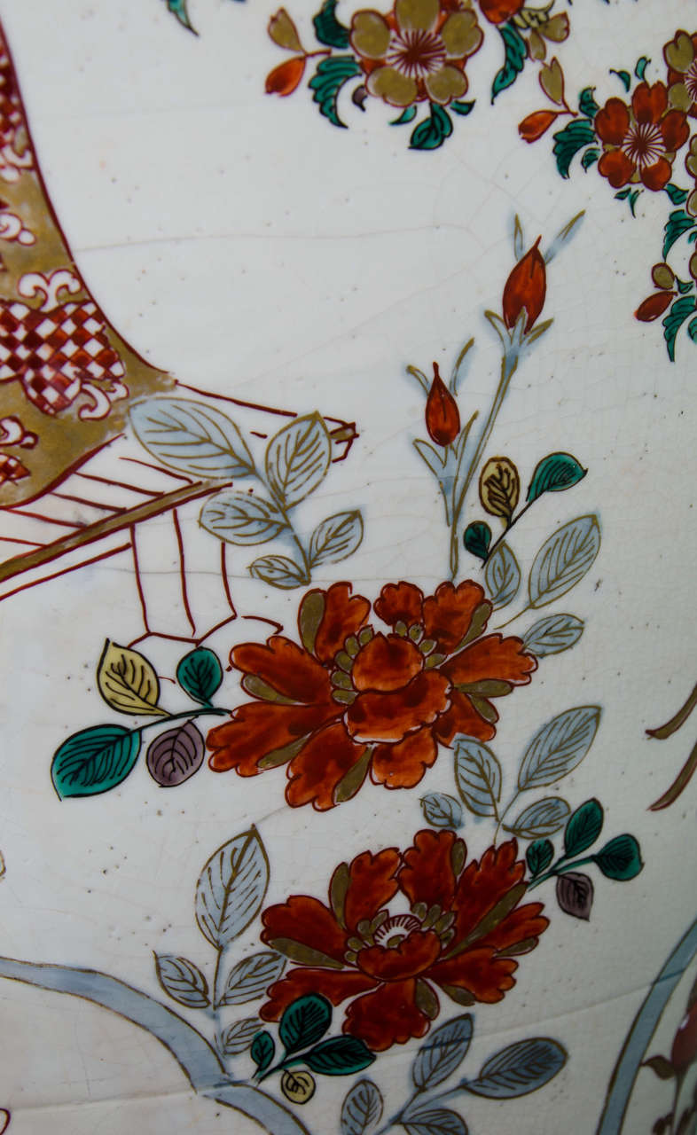 Very Impressive Pair of Late 17th Century Imari Lamped Vases 4