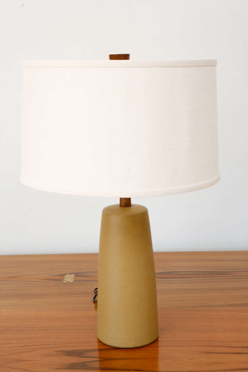 Matte Burnt Ochre Ceramic Martz Lamp by Marshall Studios