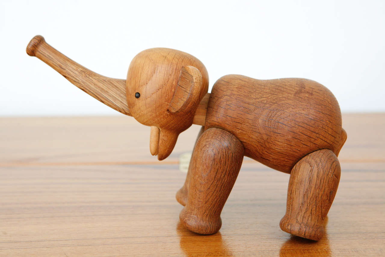 Solid Teak Danish Elephant Toy In Excellent Condition In Los Angeles, CA