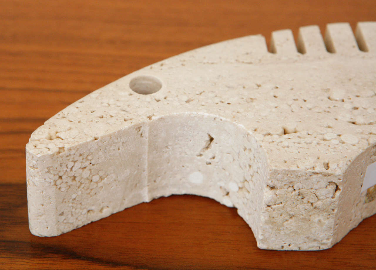 Italian Travertine Armadillo Figurines by Raymor 1