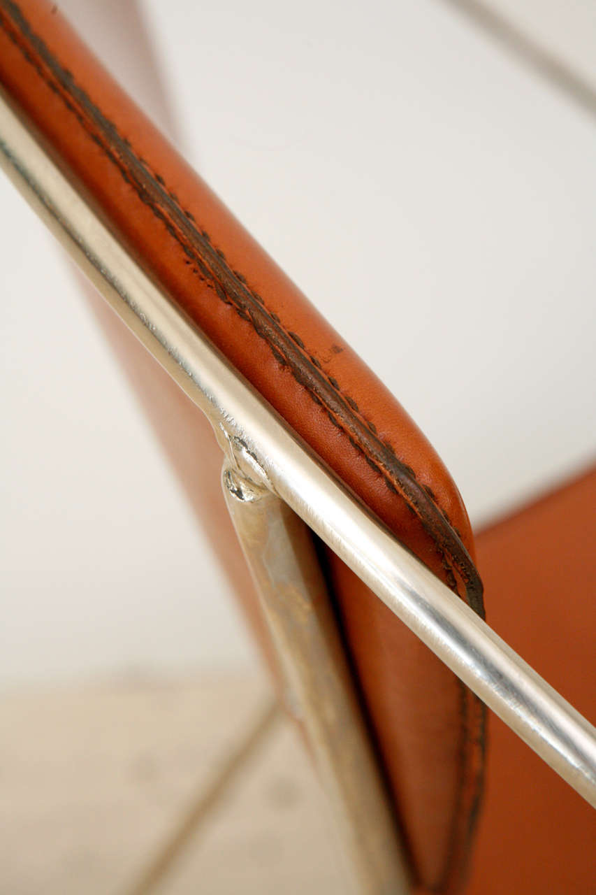 Mid-20th Century Leather Hoop Chair by Raymond Loewy for Arvins