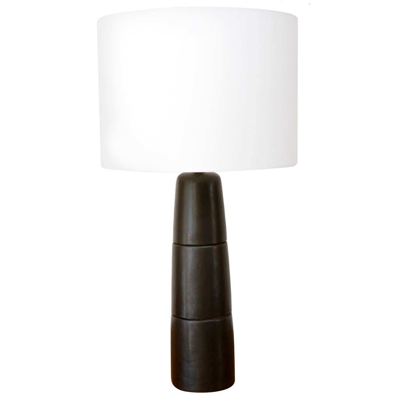 Colossal Matte Black Ceramic Martz Lamp by Marshall Studios