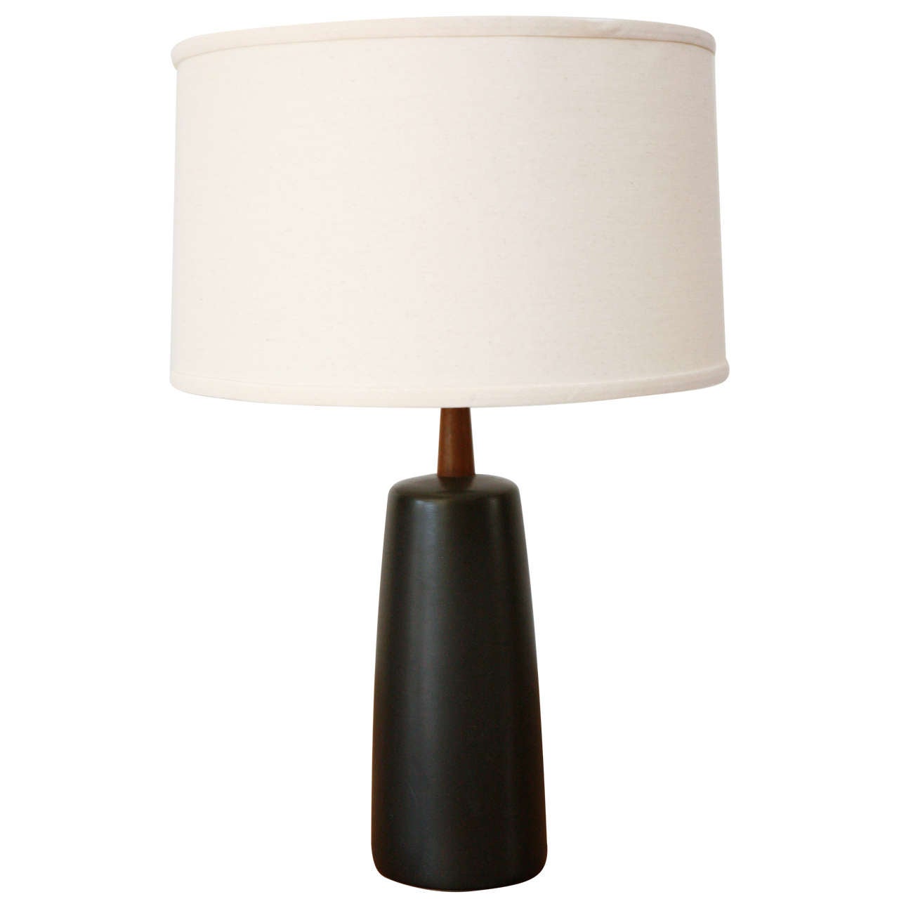Matte Black Ceramic Martz Lamp by Marshall Studios at 1stDibs matte