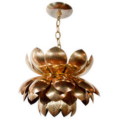 Brass Lotus Pendant