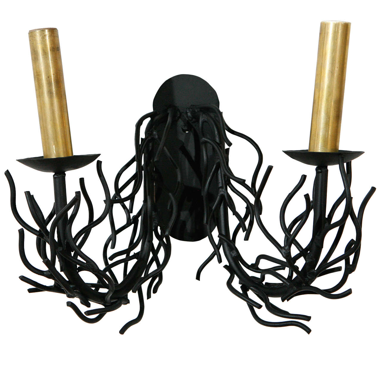 One Double Faux Coral Sconce For Sale
