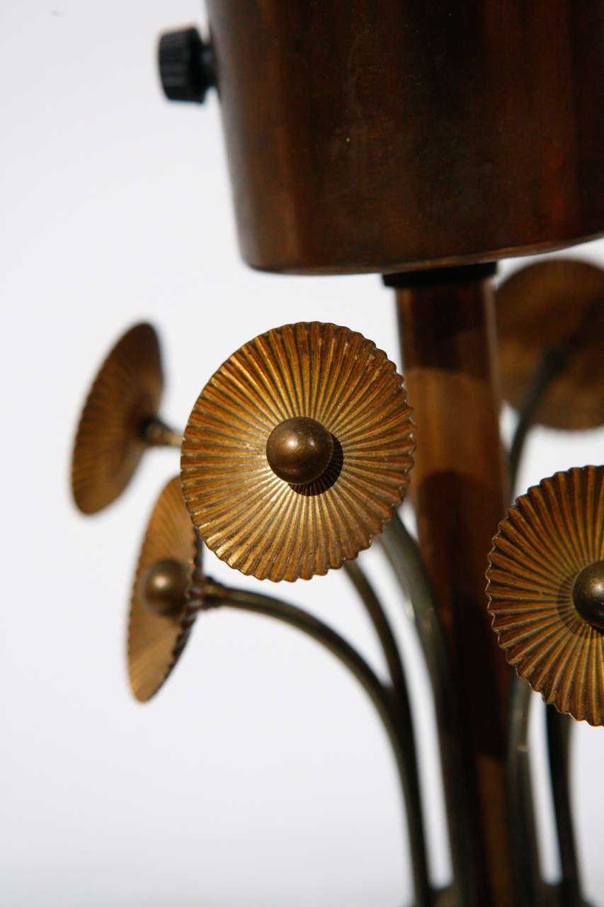 Brass Pair of Mid-Century Table Lamps
