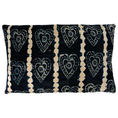 African Resist Dye Indigo Pillow