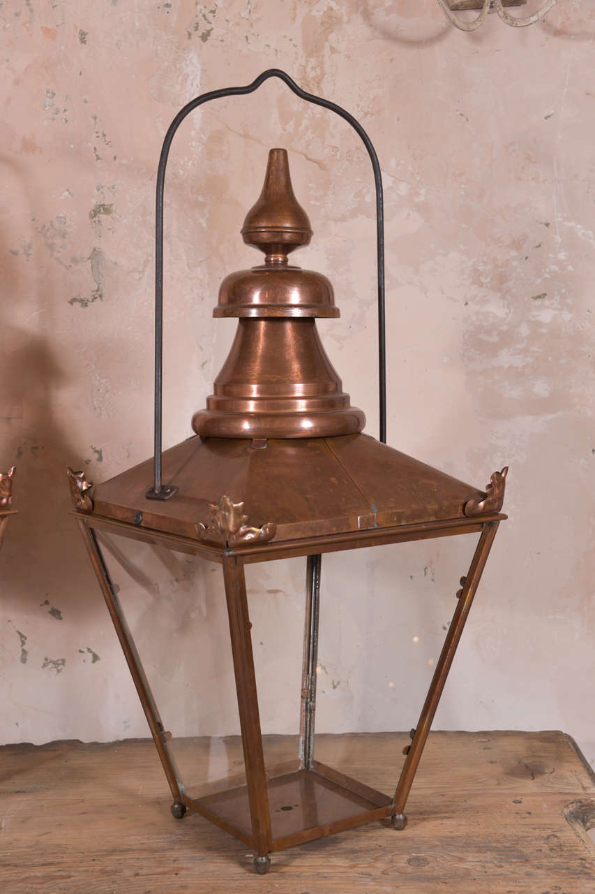 19th Century Two French Copper Lanterns