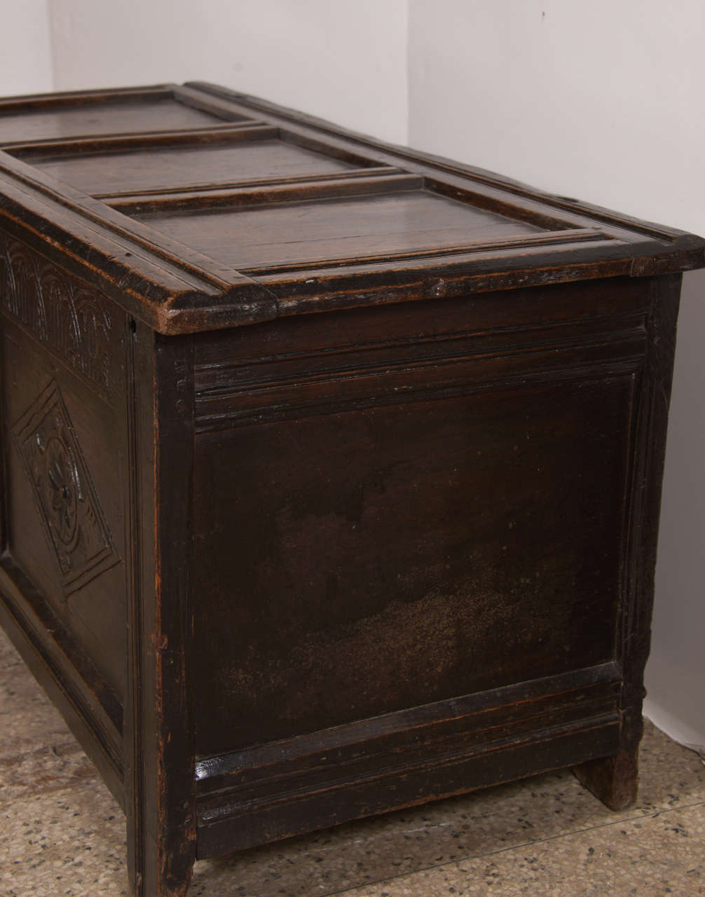 Early English Oak Chest For Sale 3