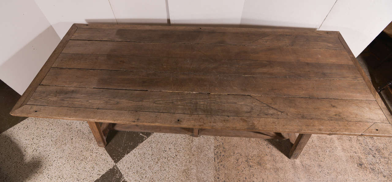 Oak 19th Century Work Table from Belgium